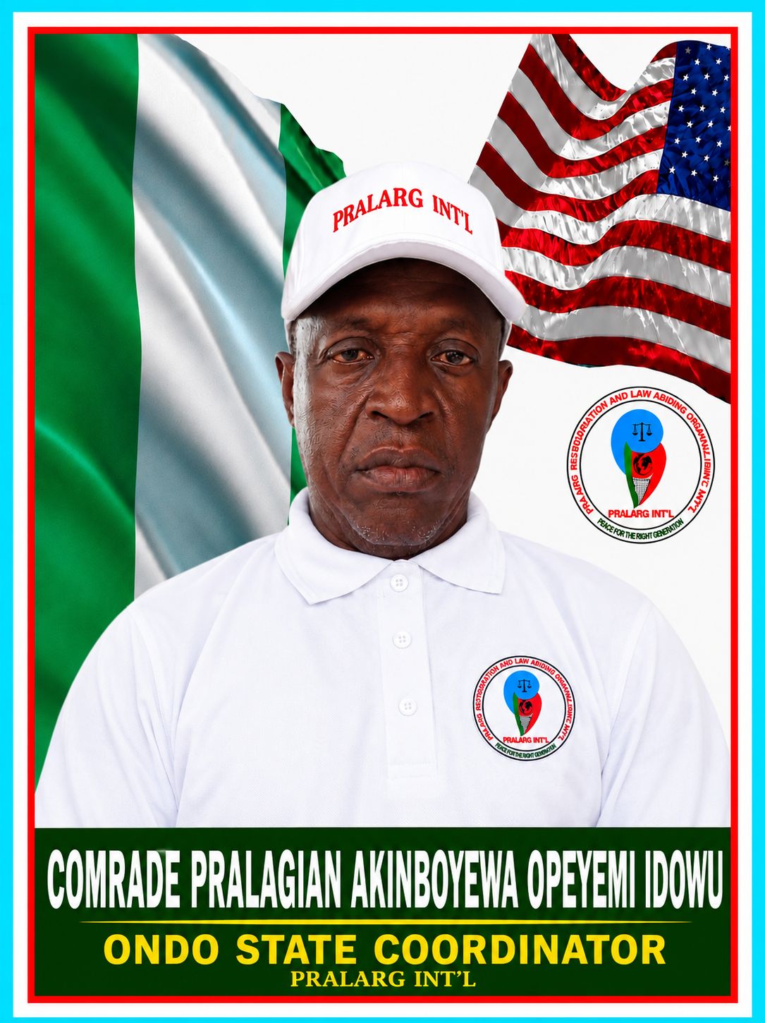 Over the years, he has contributed immensely to PRALARG International’s mission of promoting the rule of law, rehabilitation, peacebuilding, and social justice. His passion for personal growth and effective advocacy has led him to successfully complete several professional trainings and courses in Human Rights, Paralegal Studies, Mediation and Conflict Resolution, Communication Skills, and Rehabilitation Processes.

Through his leadership, advocacy, and unwavering commitment to humanity, he continues to play a vital role in empowering communities, supporting vulnerable individuals, and advancing PRALARG International’s vision of justice, rehabilitation, and societal transformation.